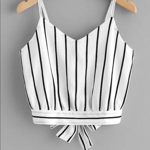 Navy Striped Two Piece Set